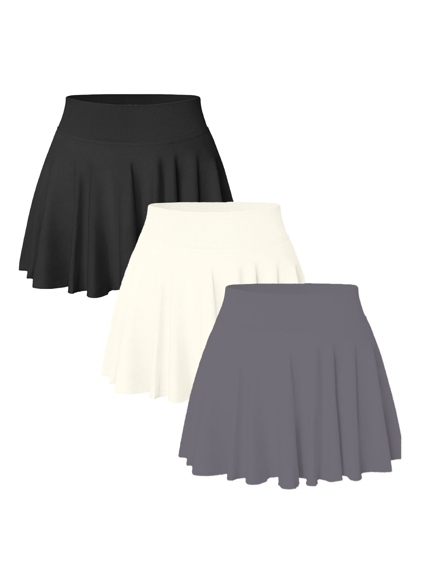 Women's 3-Pack Seamless Tennis Skirt Shorts with Pockets  AdriaPulse