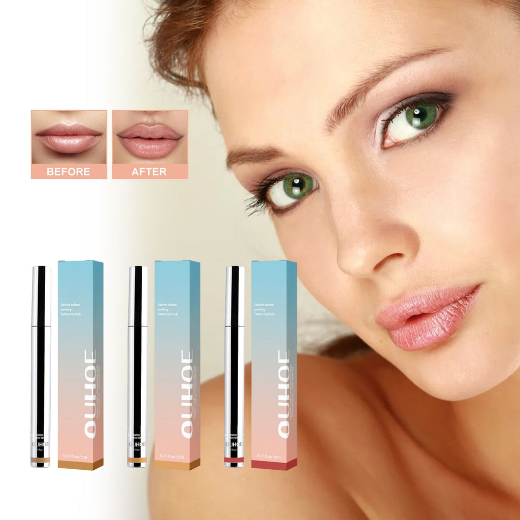 OUHOE Peel Off Lipliner – aufpolsternde Lippenkonturenfarbe mit Hyaluronsäure & Vitamin E | Dunkelbraun