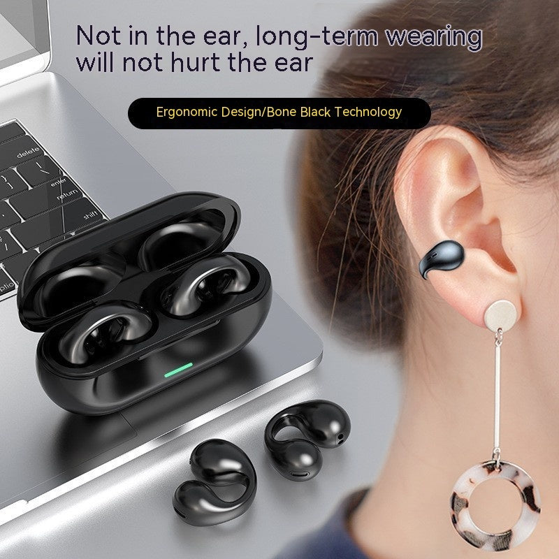 Wireless Ear Clip Bluetooth 5.3 Headset – Open-Ear Sports