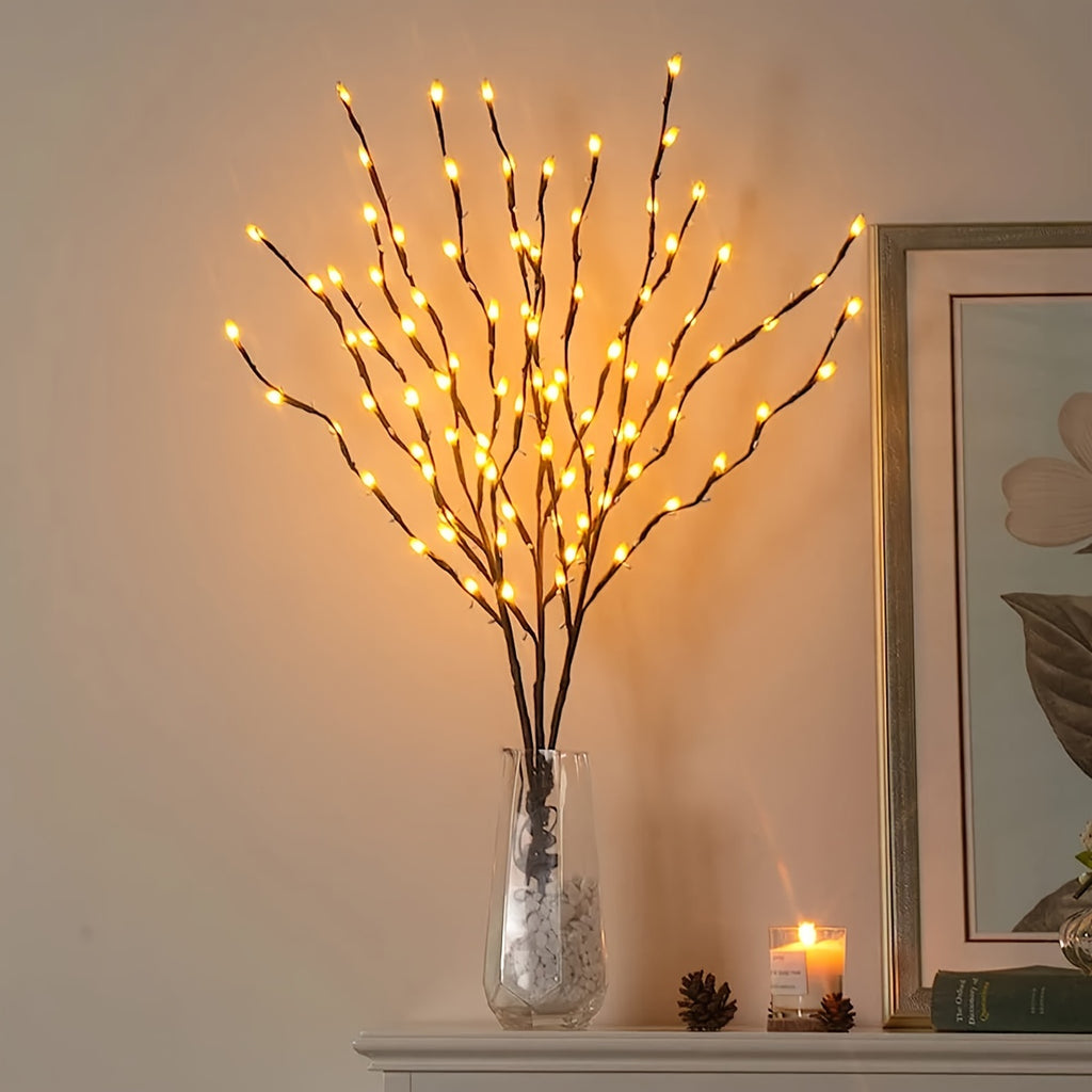 LED Ast-Deko-Leuchte – 4er-Set beleuchtete Äste für die Heimdekoration