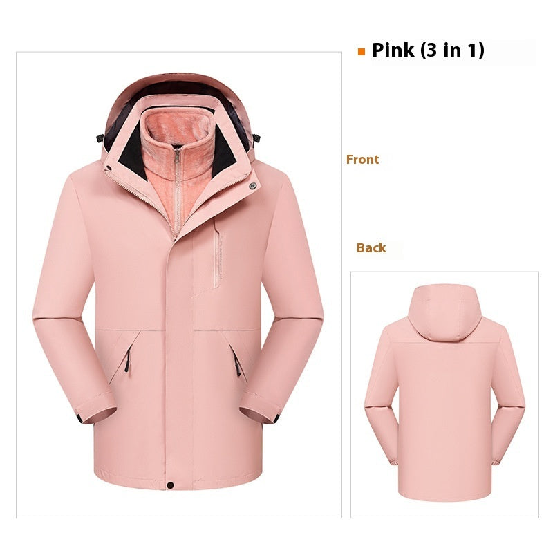 3-in-1 Waterproof Windproof Jacket | Warm Outdoor Coat – Unisex
