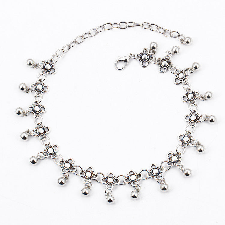 Chaîne et bracelet de cheville étoile de mer en alliage d'argent électroplaqué
