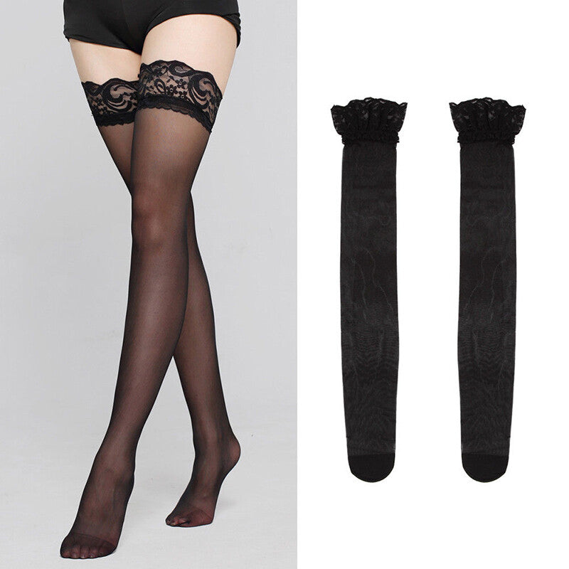 Ensemble porte-jarretelles en dentelle et bas autofixants pour femme – Lingerie de mariée