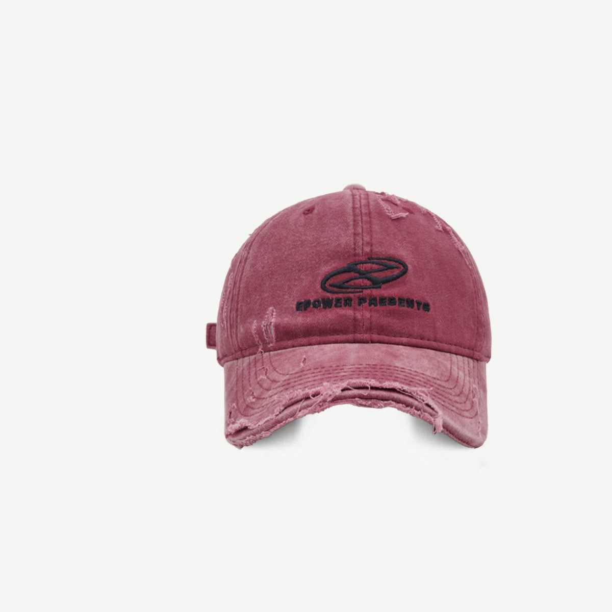 Distressed Denim Baseball Cap – Embroidered Washed Cotton Dome Cap | Adjustable | 5 Colors