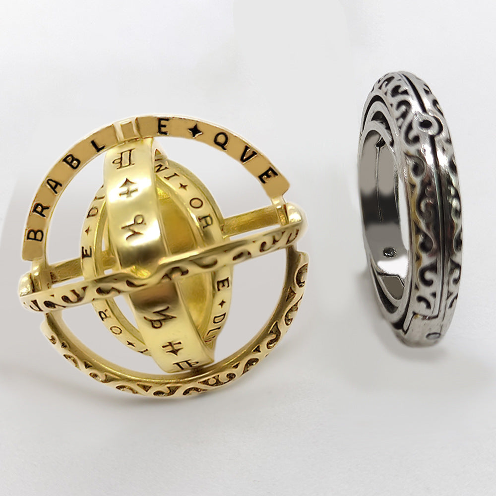 Astronomical Ball Ring & Necklace – Rotating Universe Globe Jewelry