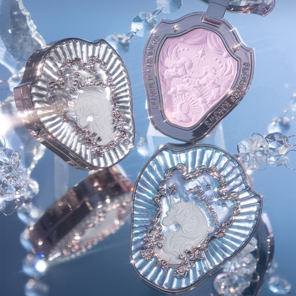 Flower Knows Unicorn Relief Powder Blusher – Expanding Color Blush for a Dreamy, Radiant Complexion