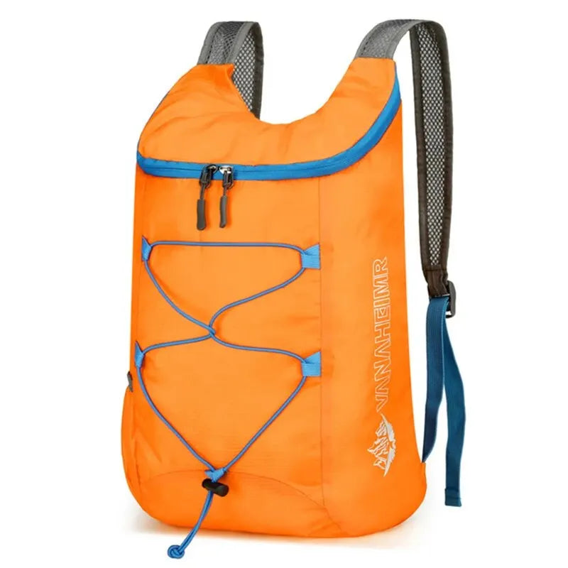 Multifunktionaler Outdoor Faltrucksack aus hochdichtem, leichtem und wasserdichtem Nylon-Gewebe, Sporttasche für Camping, Wandern, Reisen
