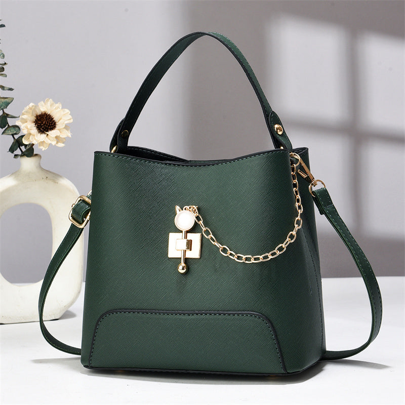 Sac seau élégant | Sac à bandoulière et sac à lanière en cuir PU pour femme – Sac à main élégant