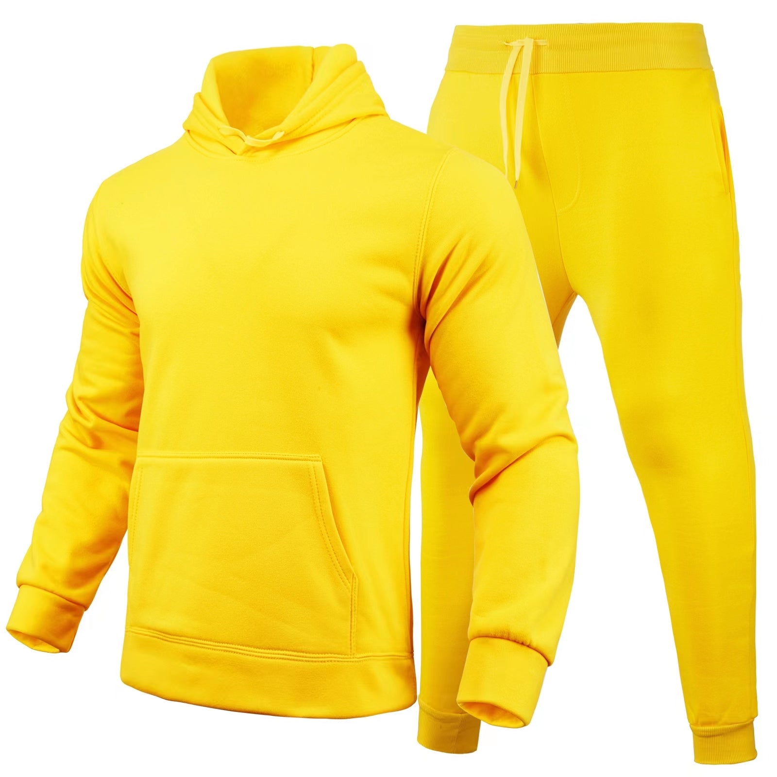 Women's Casual European Size Blank Solid Color Set