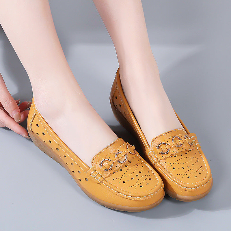 Maternity Wedge Shoes – Plus Size Slip-On Driving Shoes for Pregnancy, Spring & Autumn