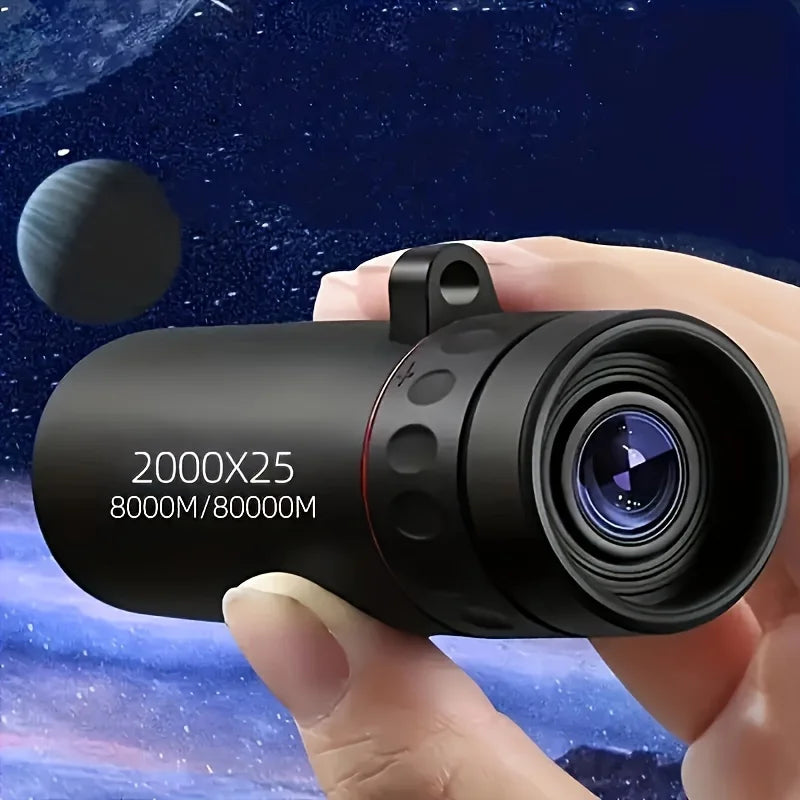 HD Monocular Telescope 2000x25 – Compact Portable for Travel & Hiking
