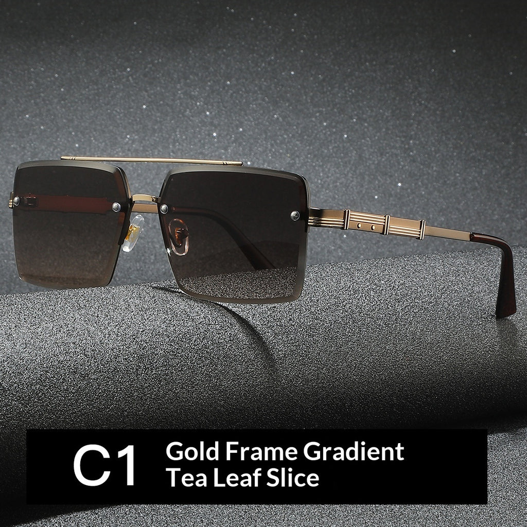 Herren quadratische Metallsonnenbrille | UV400 Vintage Autofahrerbrille – 6 Styles