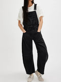 Casual Loose Denim Overalls with Pockets  | AdriaPulse