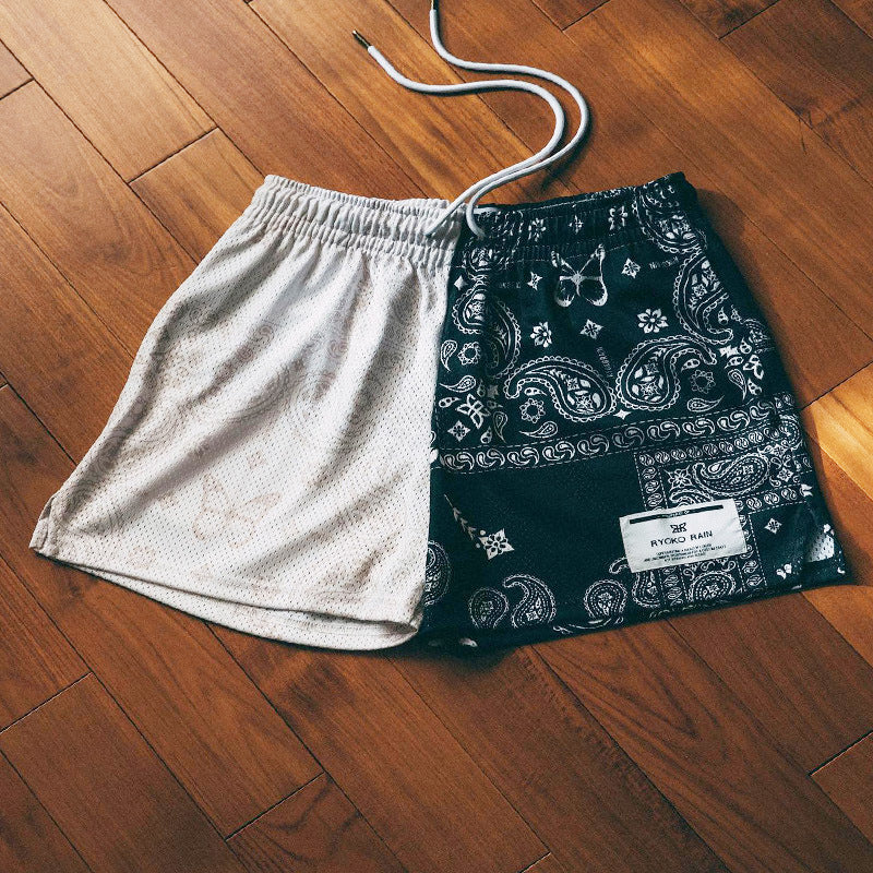 Paisley Shorts Mesh Outdoor Sports Basketball Shorts Freizeit Kurze Hosen