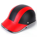 Bicycle Helmet – Adjustable Windproof Leather Cap with UV Sunshade for Cycling & Motorcycle