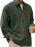 Casual Loose Men's Thick Shirt Jacket – 12 Colors S–5XL