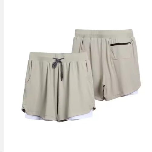 Men's 2-In-1 Gym Shorts – Quick Dry Breathable Running Fitness Shorts