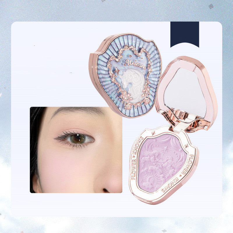 Flower Knows Unicorn Relief Powder Blusher – Expanding Color Blush for a Dreamy, Radiant Complexion