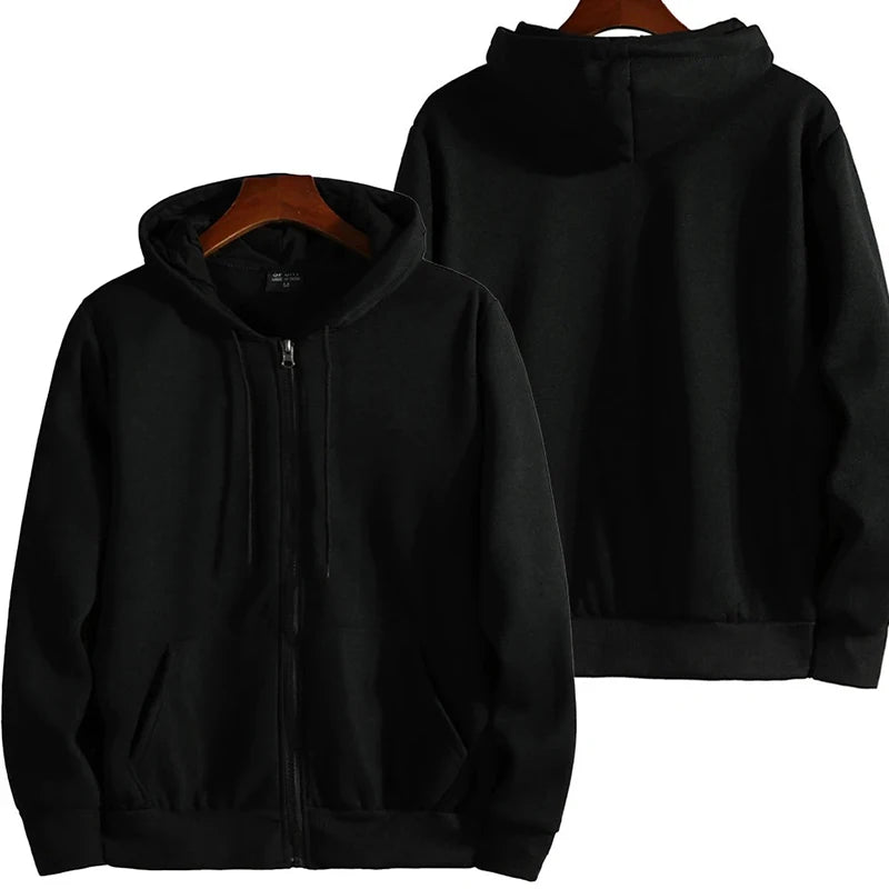 Sweatshirts à Capuche Zippés Homme Hiver Automne Nouveau Sweat-shirt à Capuche à Manches Longues Mode Décontracté Tenue Masculine Vêtements de Sport Coupe Ample