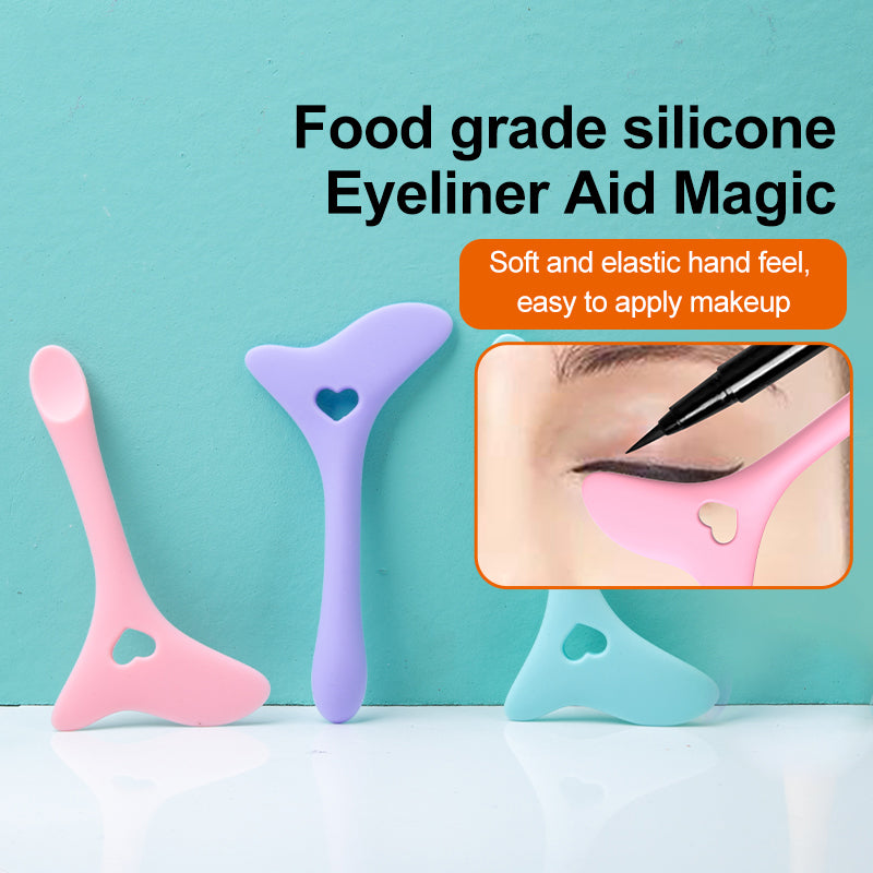 Pochoir Eyeliner Ailé en Silicone – Outil de Maquillage Réutilisable pour Débutantes