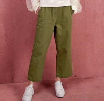 Women's Green Denim Jeans – Casual Straight Leg Pants