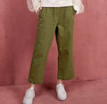 Women's Green Denim Jeans – Casual Straight Leg Pants