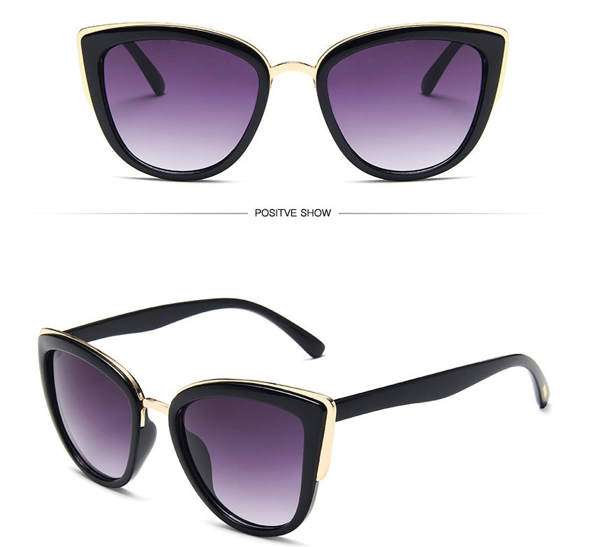 Retro Cat-Eye-Sonnenbrille | Vintage Vollrand – 3 Farben
