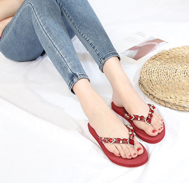 Freizeit-Flip-Flops für Damen – Atmungsaktives Gewebe, rutschfeste Sandalen