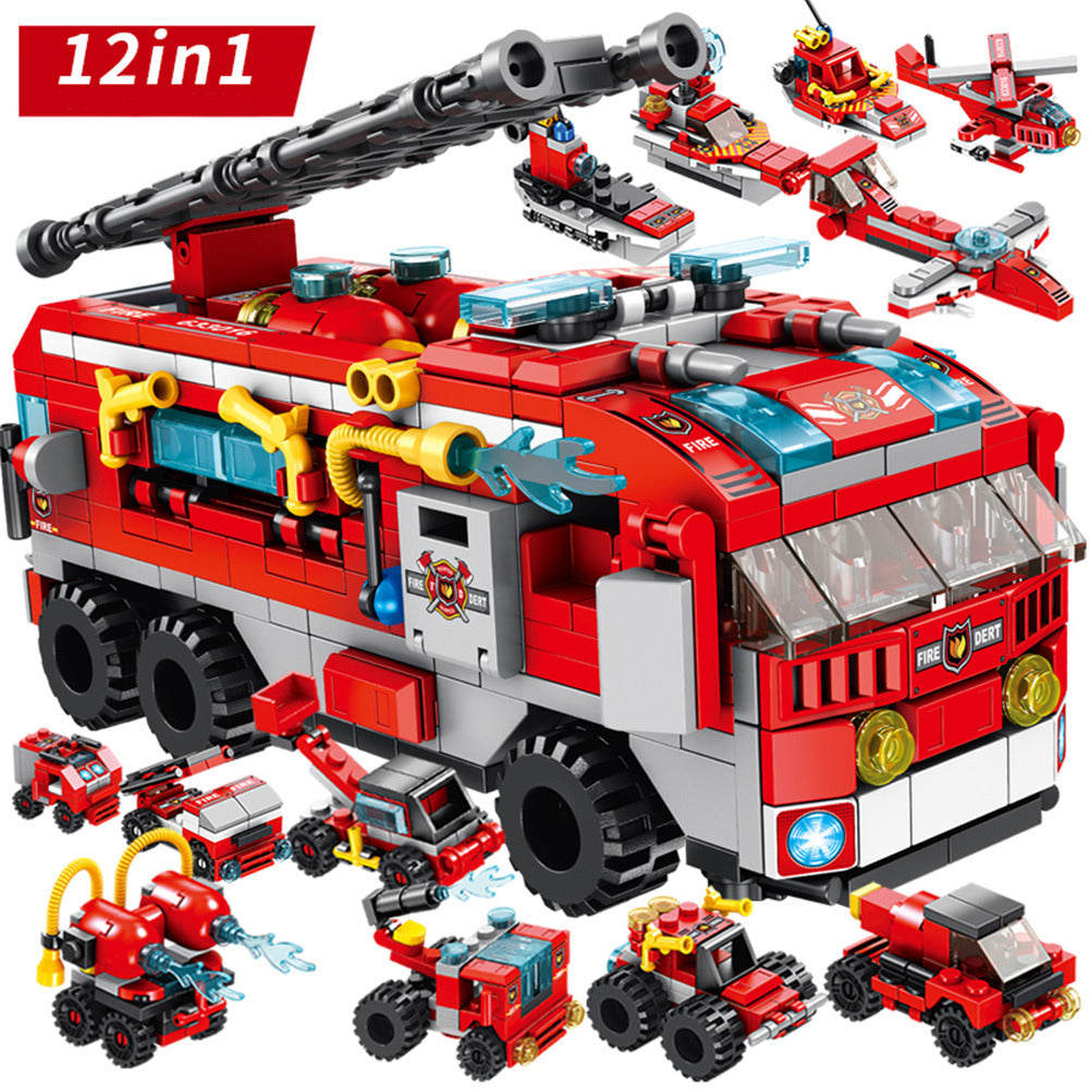 12-in-1 Building Block Toy Set | ABS Plastic Brick Kit – Creative STEM Toy for Boys