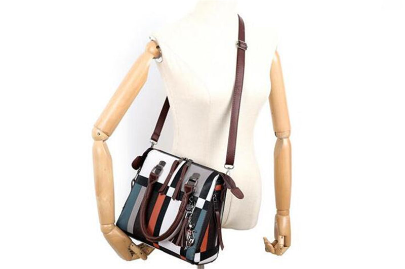 Women's Fabric Shoulder Bag – Multi-Function Tote & Crossbody Handbag