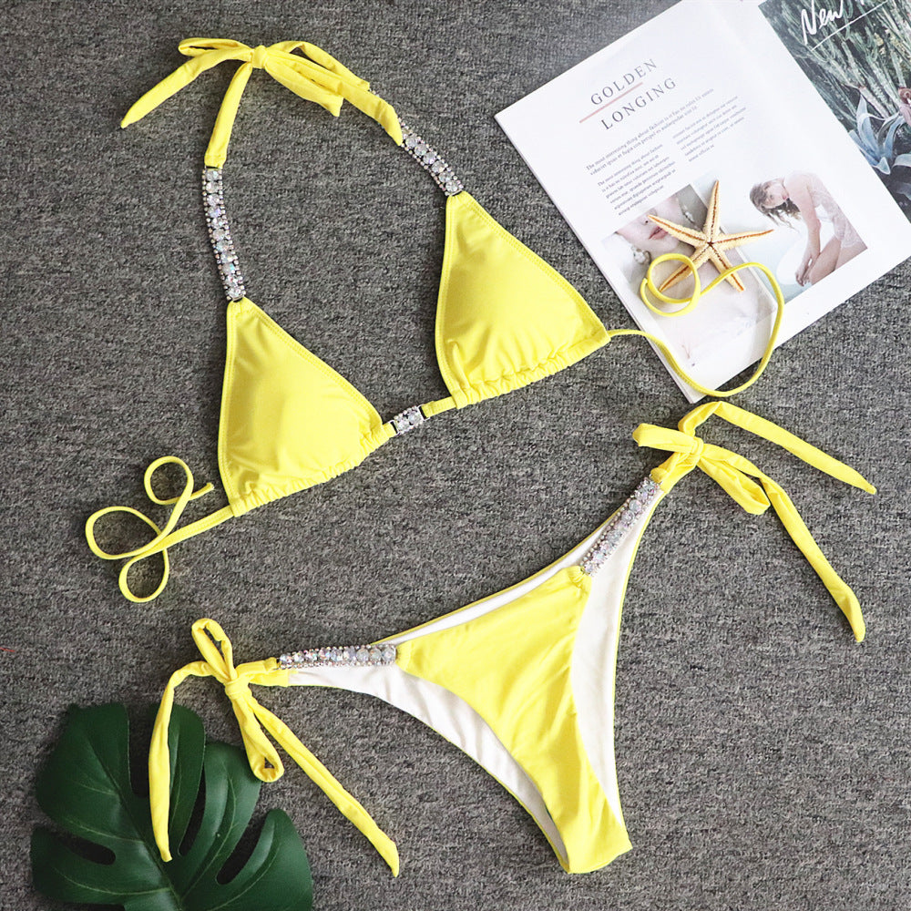 Solid Color Sexy Strapless Bikini – Women's Swimwear