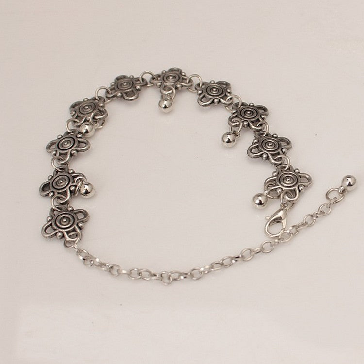 Chaîne et bracelet de cheville étoile de mer en alliage d'argent électroplaqué