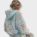 Women's Fashion Casual Printed Hooded Sweater