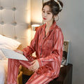 Couples Ice Silk Pajama Set – Soft Cotton Loungewear for Women & Men – AdriaPulse"