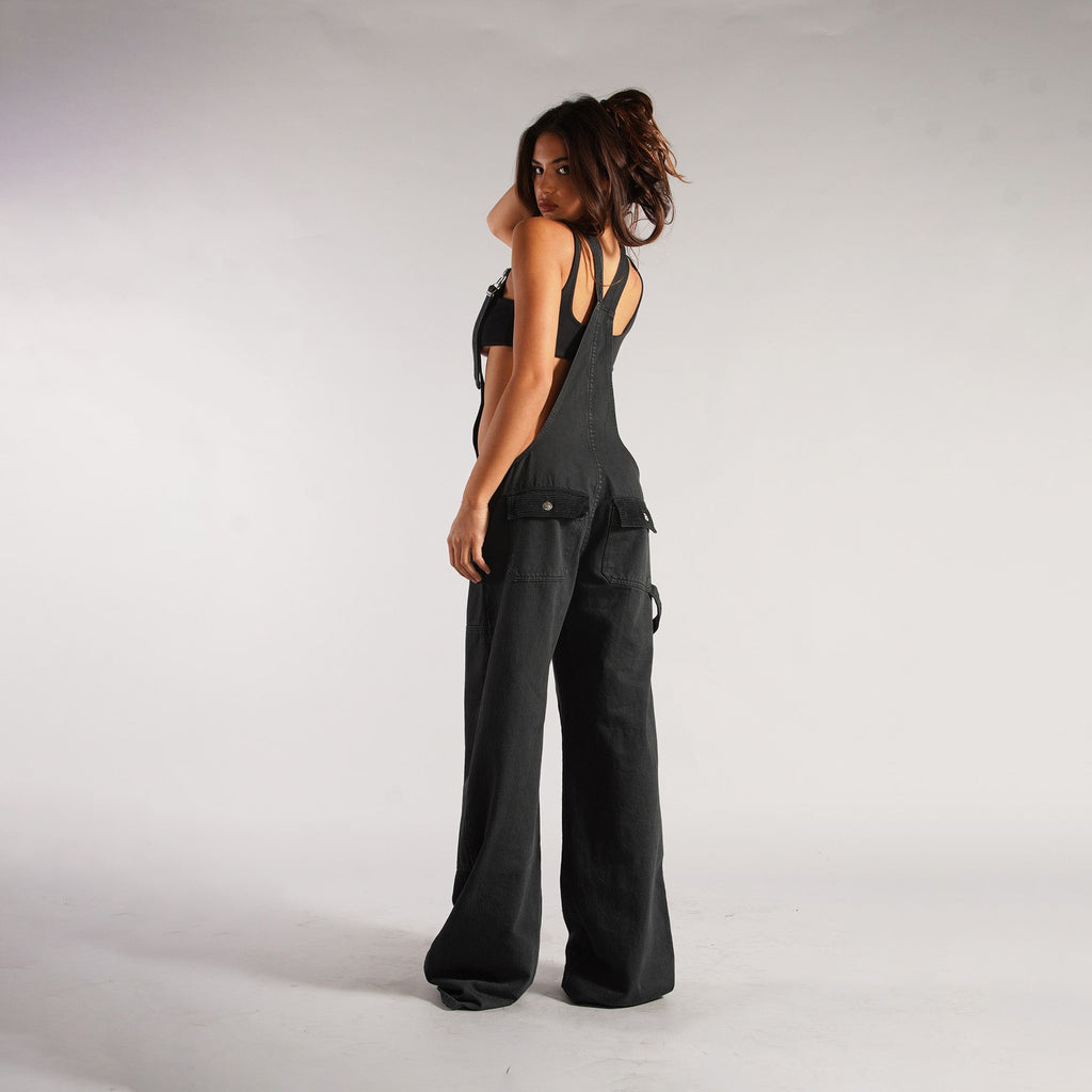 Salopette en jean à fermeture éclair Y2K avec poches, combishort à bretelles ample, streetwear, pantalon en jean, vêtements pour femmes