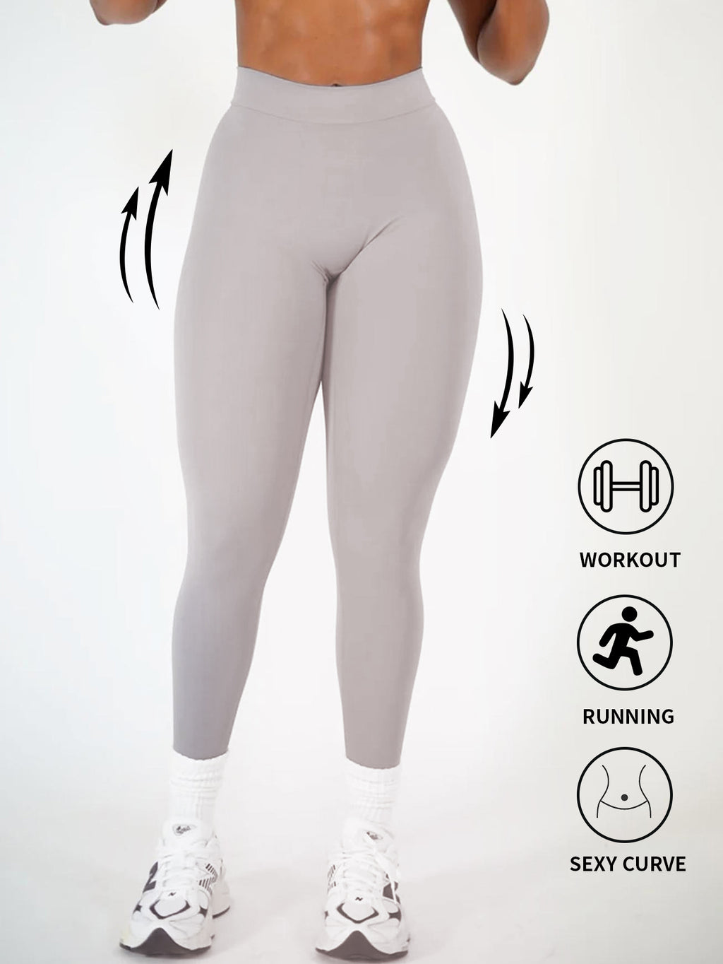 Women's High Waist Seamless Scrunch Butt Yoga Leggings Blue AdriaPulse