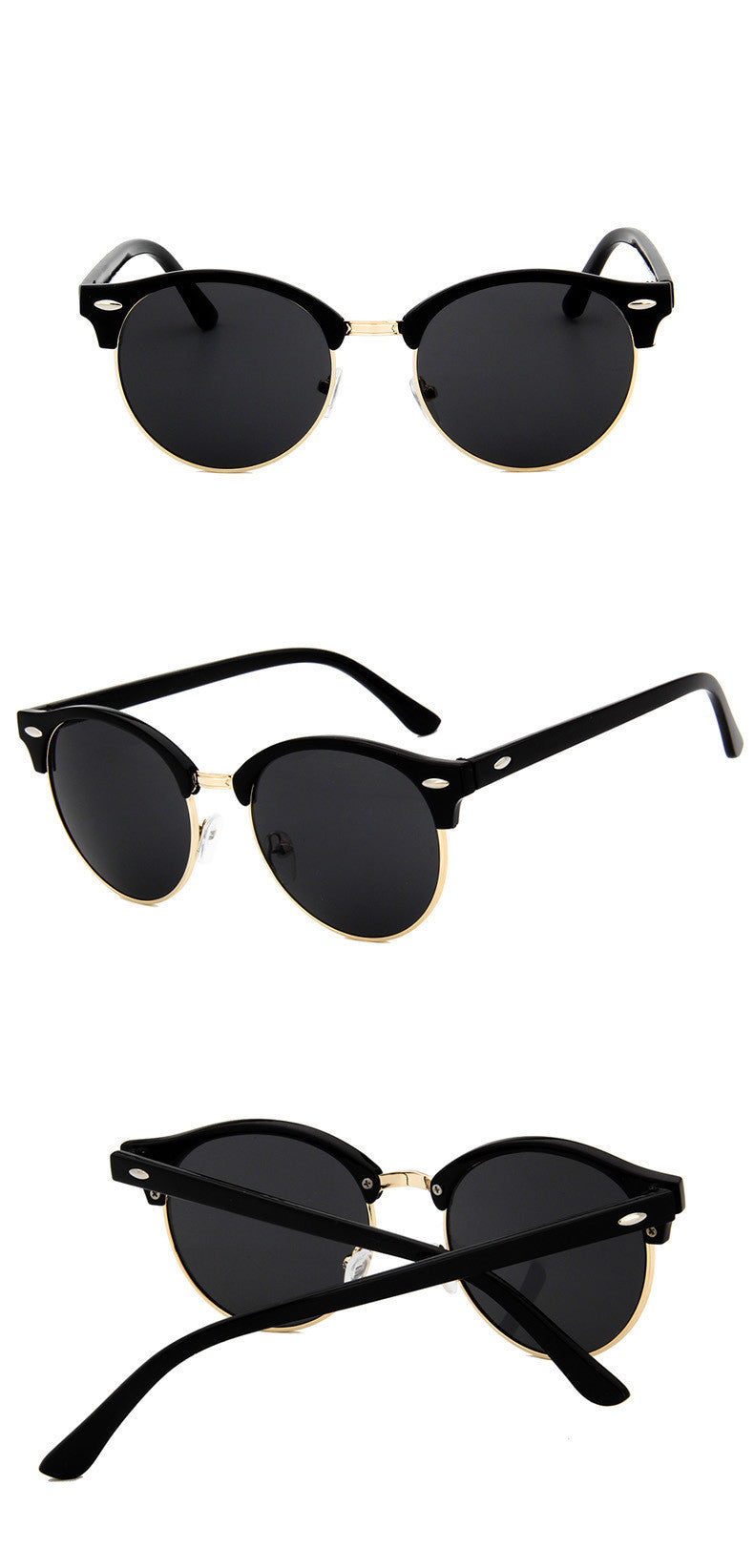 Retro Metal Sunglasses | UV400 Resin Lens – 9 Mercury Colors