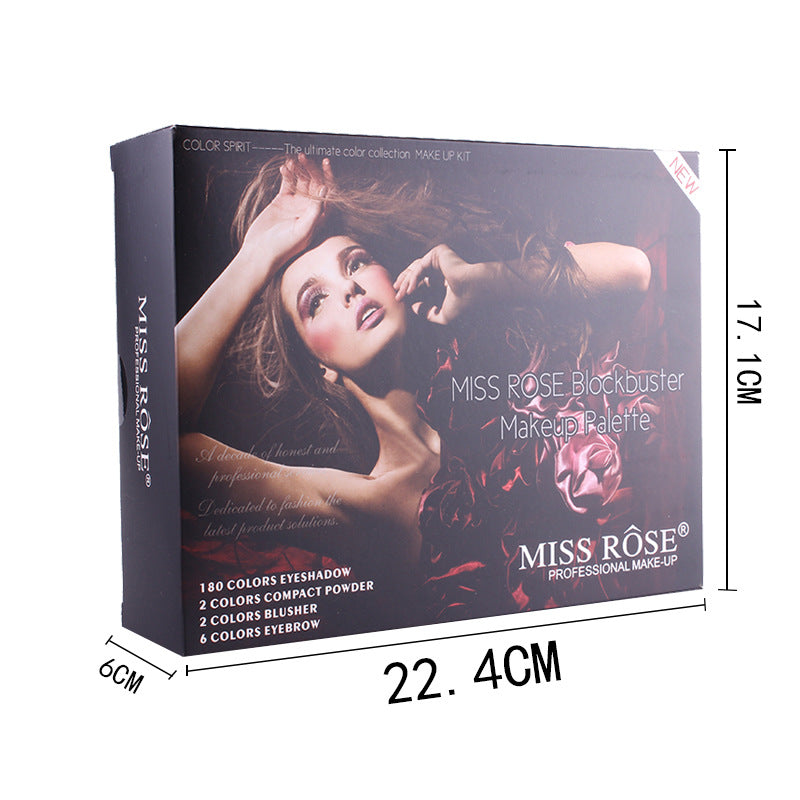 Miss Rose Concealer- & Rouge-Make-up-Palette 004 – Professionelle Gesichts-Palette mit über 8 Farben für alle Hauttöne