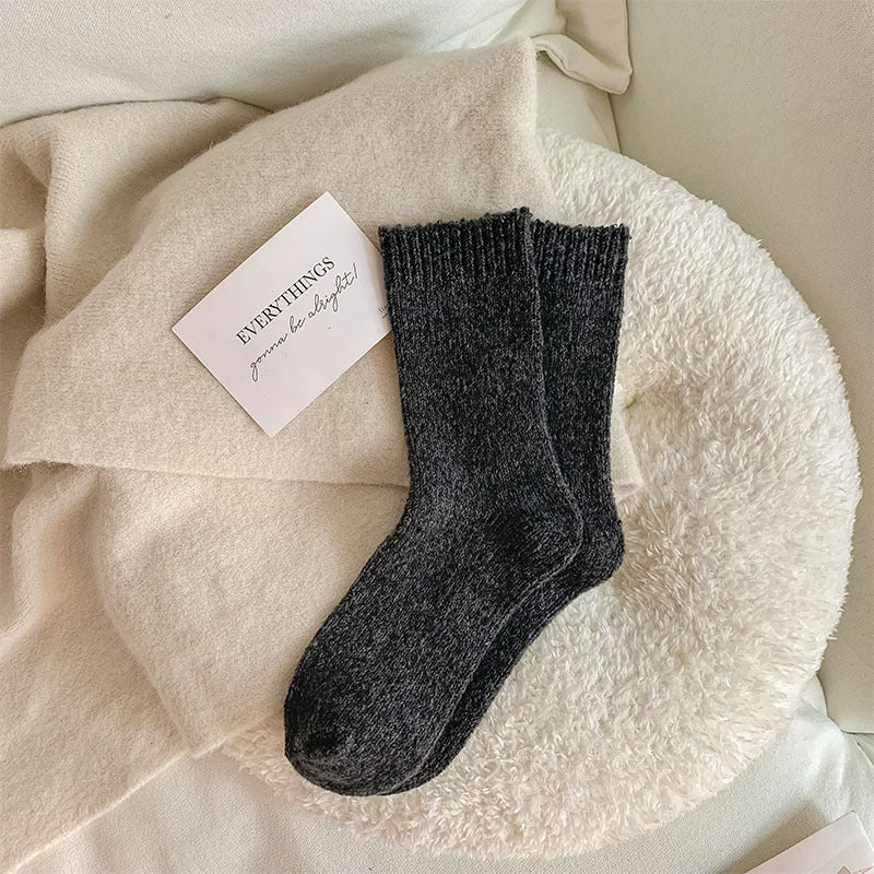 Damen Winter Verdicken Thermische Wolle Tube Socken