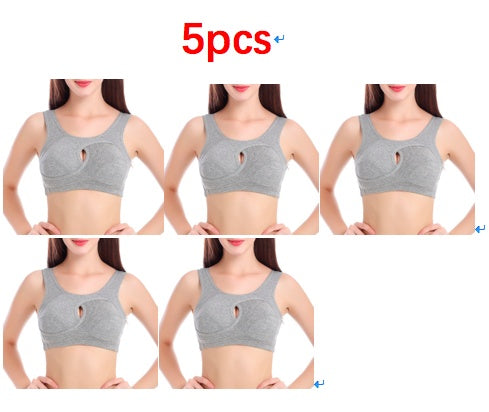 Plus Size Wire-Free Cotton Bra With Removable Padding