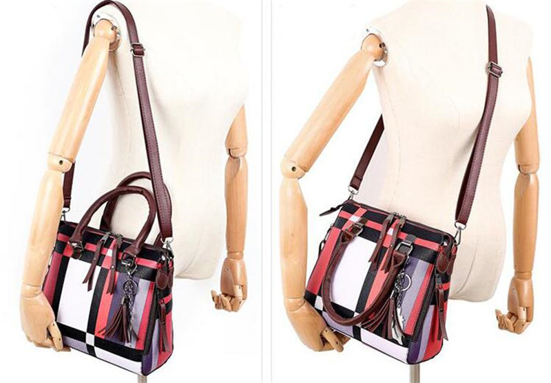 Women's Fabric Shoulder Bag – Multi-Function Tote & Crossbody Handbag