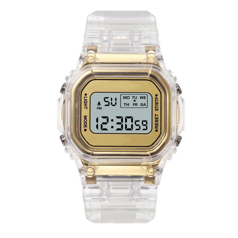 Transparent Square Wristwatch