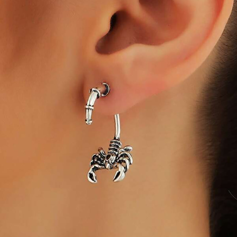 Scorpion Stud Earrings – Electroplated Alloy Geometric Unisex Jewelry