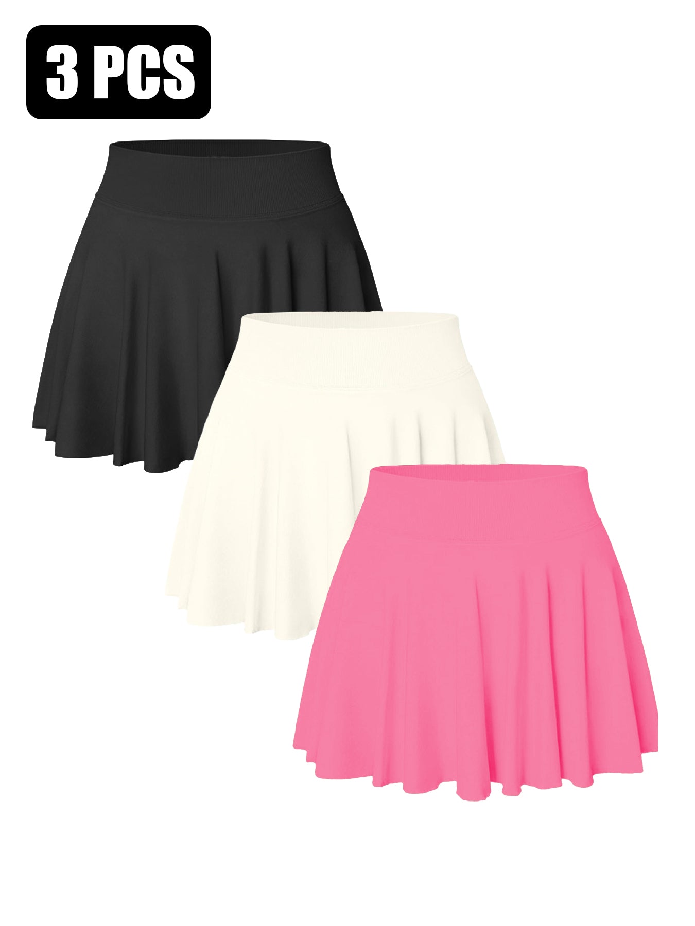 Women's 3-Pack Seamless Tennis Skirt Shorts with Pockets  AdriaPulsed