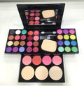 Komplettes Make-up-Set – 3-lagige Make-up-Box mit 24-Farben-Lidschatten, 8 Lippenstiften, Rouge, Puder & Pinseln
