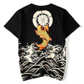 Wave Print T-Shirt | Oversized Cotton Graphic Tee – Unisex