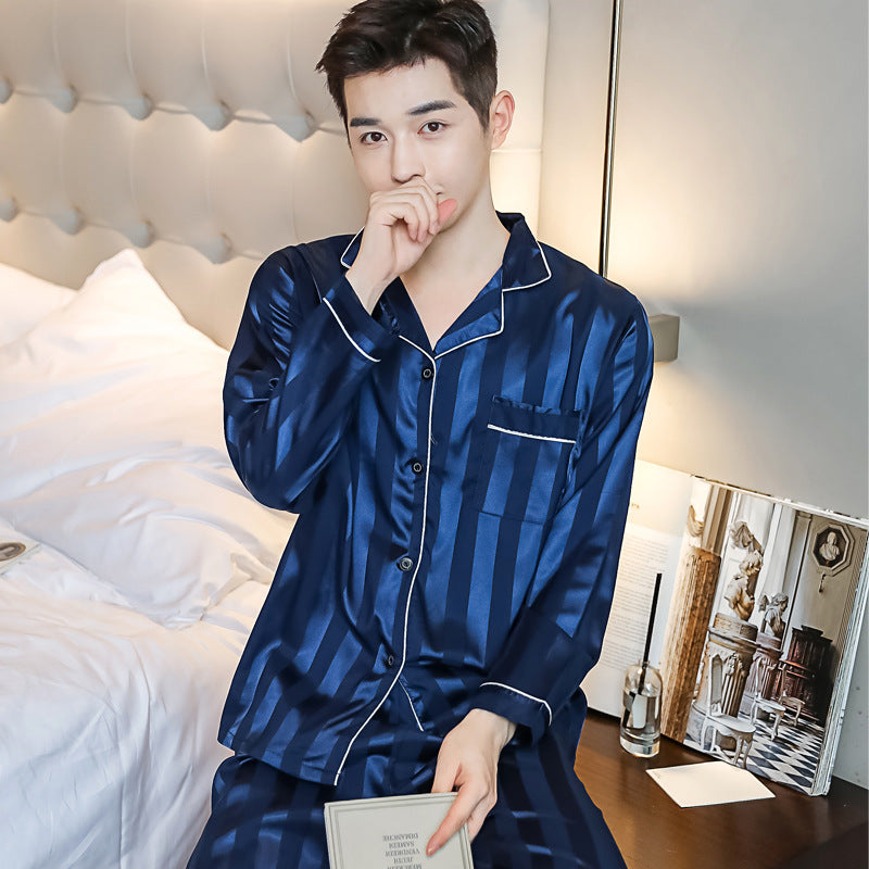 Couples Ice Silk Pajama Set – Soft Cotton Loungewear for Women & Men – AdriaPulse"