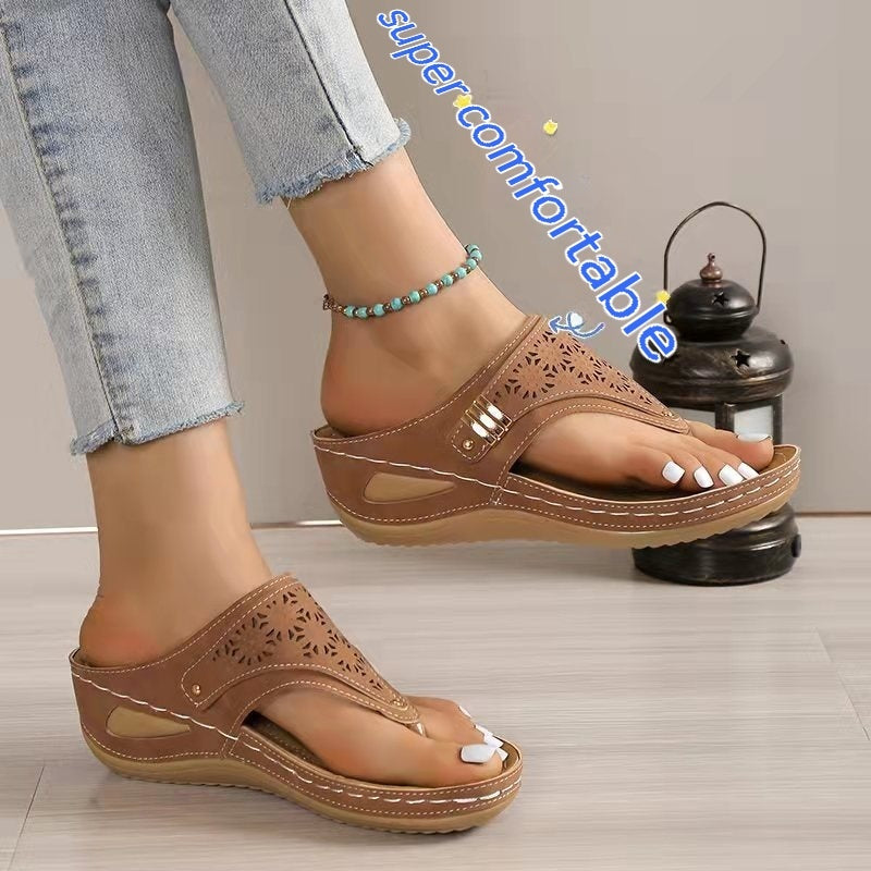 Women's Wedge Platform Roman Sandals PU – | AdriaPulse