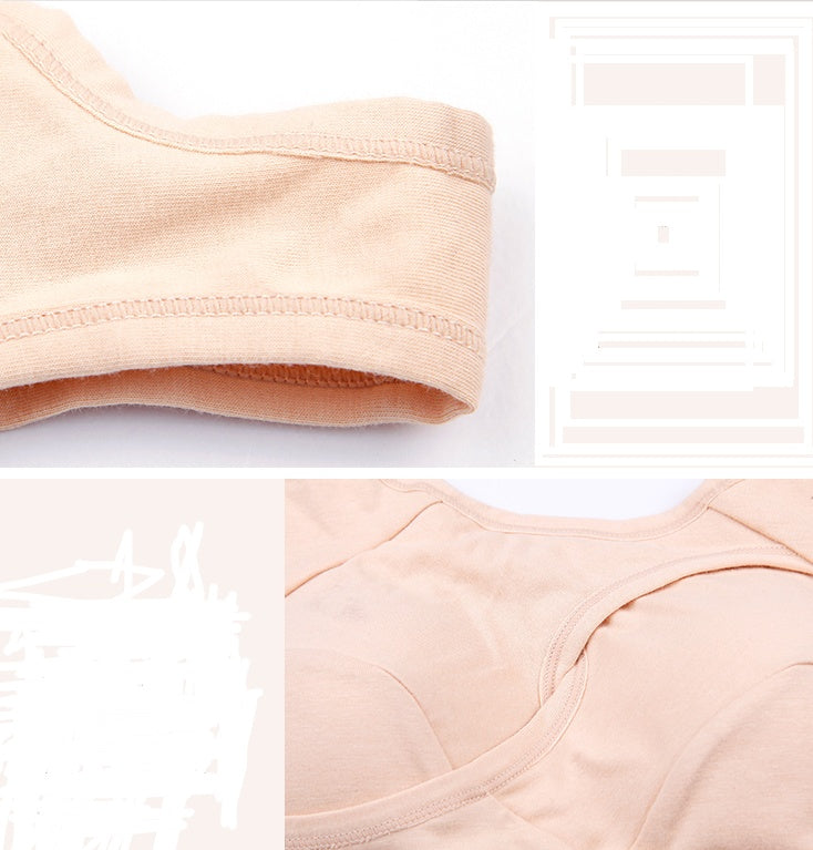 Plus Size Wire-Free Cotton Bra With Removable Padding