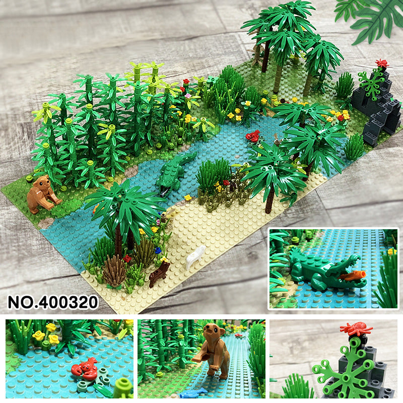 Tropical Rainforest Building Block Set | ABS Plastic Brick Kit – Creative Toy Ages 6-14
